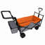 Avec poignée-poussoir, chariot pliable de 480 lb avec auvent, chariot de chariot avec roues tout-terrain de 7 po, chariot pliable léger, grande capacité de camping-118377531