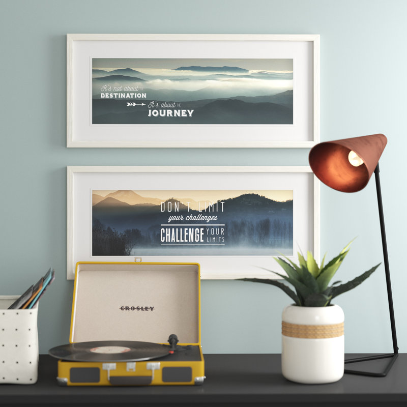 «The Journey», ensemble de 2 reproductions d'art sur papier encadrées