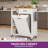 Small Rolling Portable Dining Serving Utility Kitchen Island Cart On Wheels With Trash Can Storage Cabinet For 10 Gallon Garbage Bin