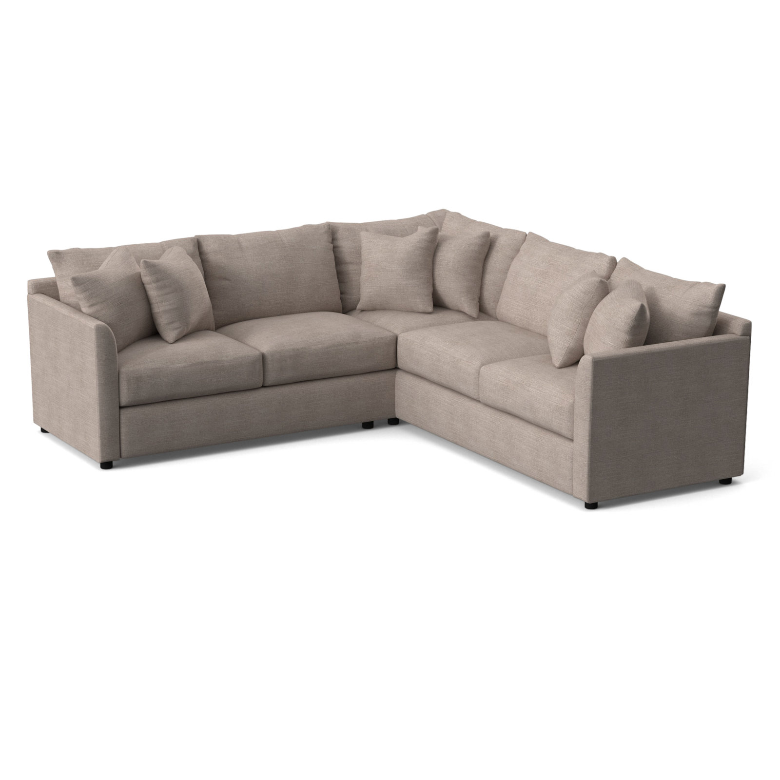 Cecelia Upholstered L-Sectional, Right Hand Facing, Cruise Adrift Woven Stripe