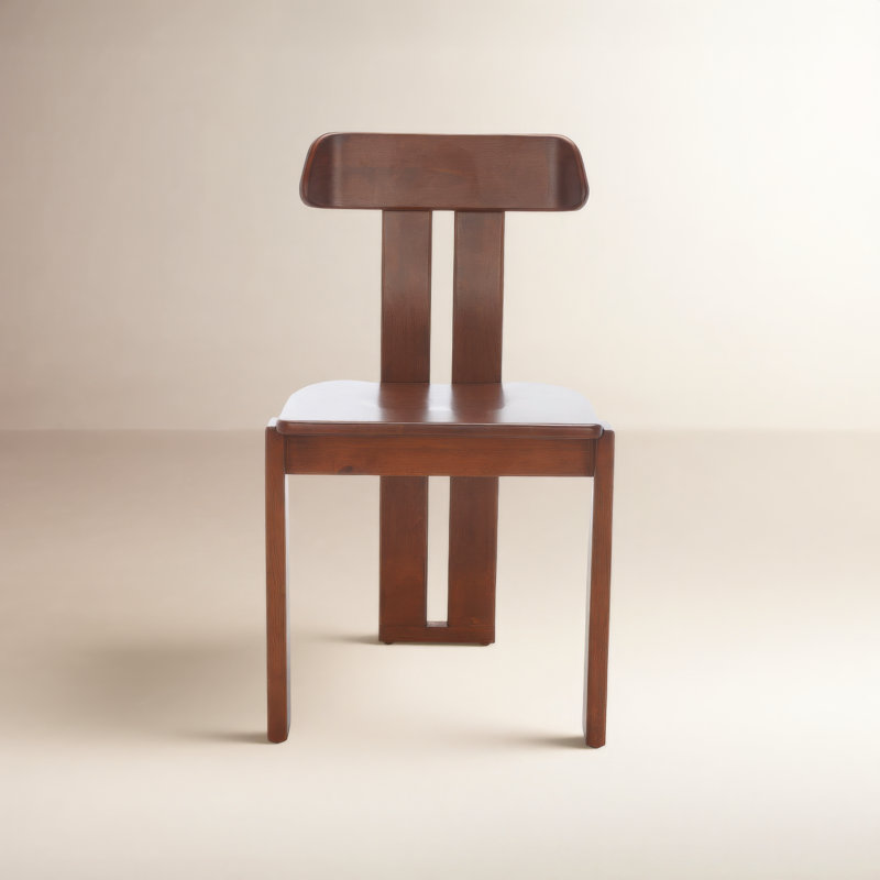 Jahmal 18.3'' H Solid Wood Side Chair, Walnut