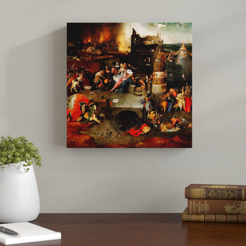 The Temptation of St. Anthony by Hieronymus Bosch - Wrapped Canvas, 50cm H x 50cm W