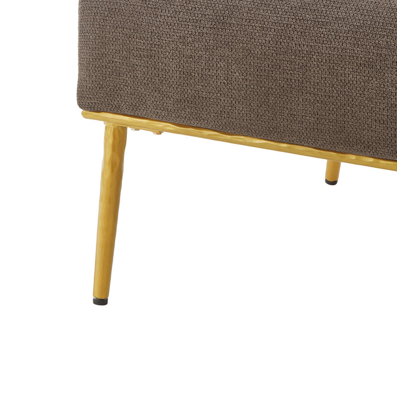 Fauteuil d'appoint Virelli Modern Chenille, Brun