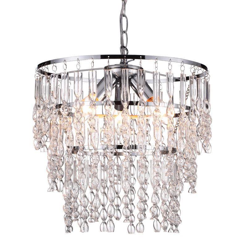 Perdue 3 - Light Chrome Unique/Statement Pendant