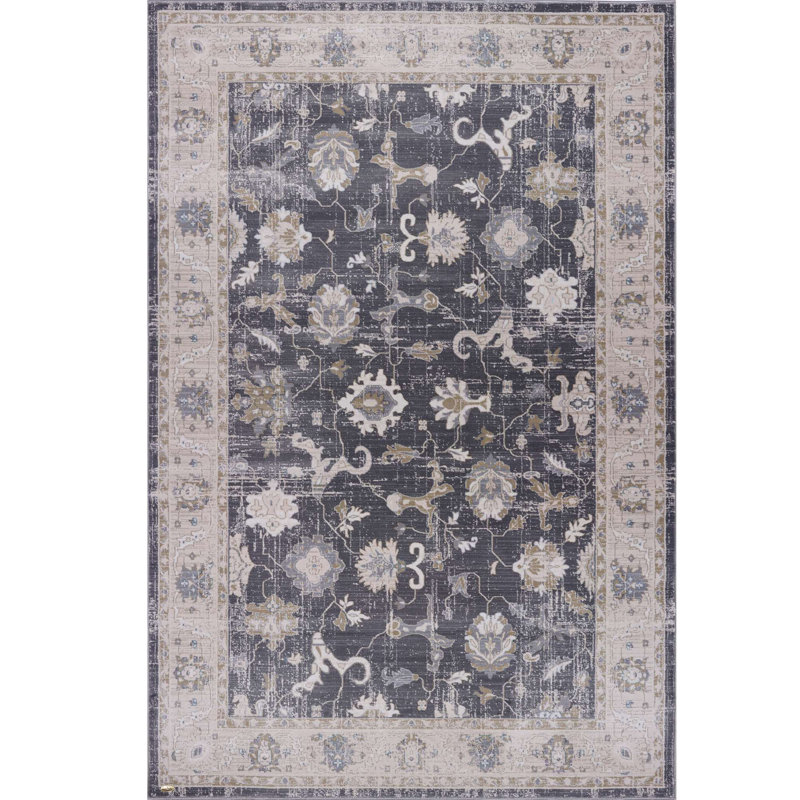 Tapis gris de style sud-ouest Staton, Rectangle 5 pi 3 po x 7 pi 7 po
