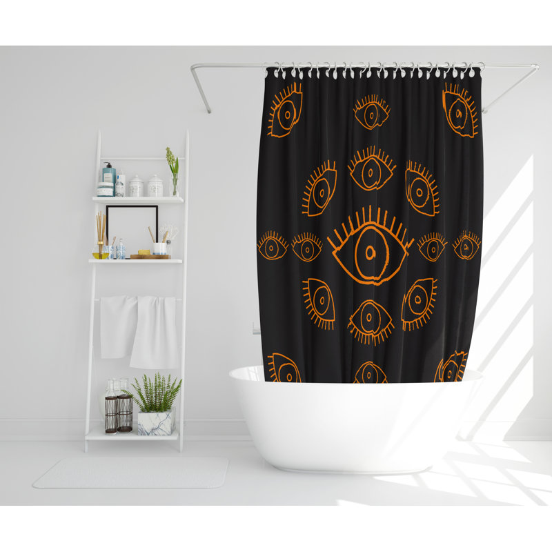 Runulf Polyester Shower Curtain Set, 177cm H x 177cm W