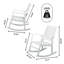 Chaise berçante en bois massif Armany Nesta-87691039