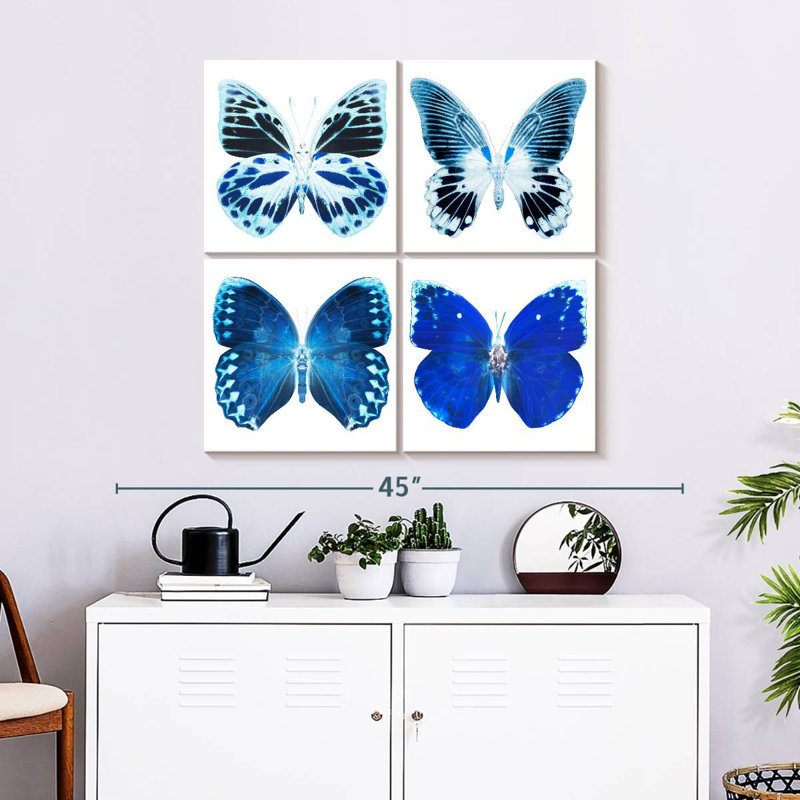 Miss Butterfly X-Ray - bleu, H 32 po x l 32 po
