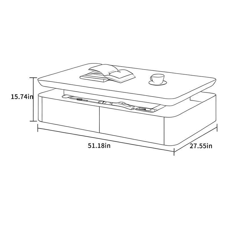 Table basse moderne avec rangement Modern