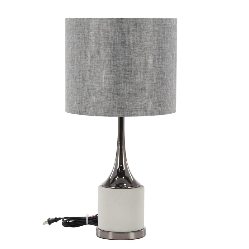 Lampe de table blanche Angl, Noir, noir, noir, noir