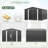 8 ft. W x 8 ft. D Outdoor Metal Shed Storage with Floor, Updated Frame Structure and Lockable Doors(64 sq. ft)