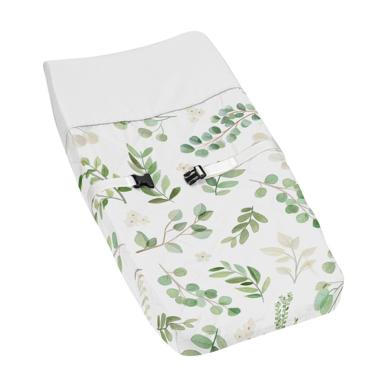 Botanical Floral Leaf Changing Pad Cover