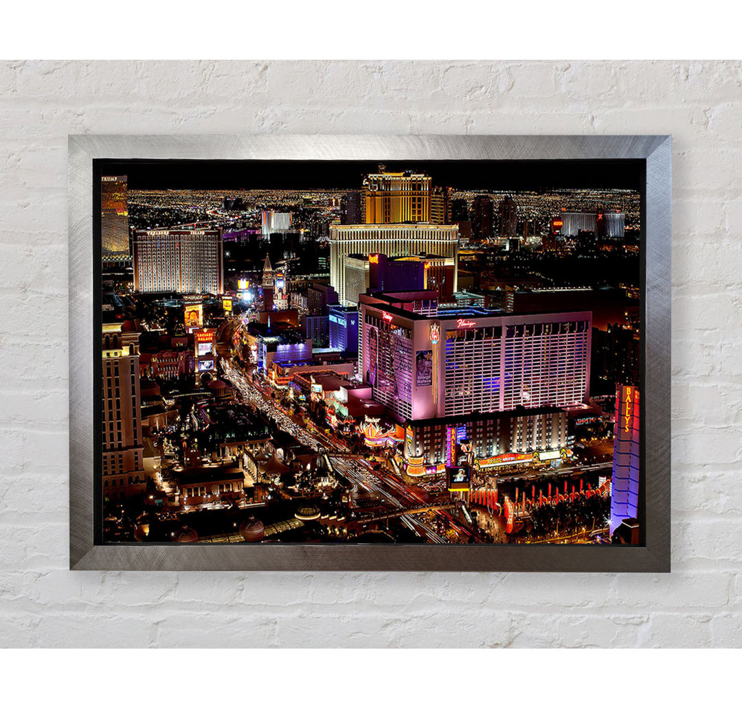 Las Vegas Strip Night Lights - Einzelne Bilderrahmen Kunstdrucke