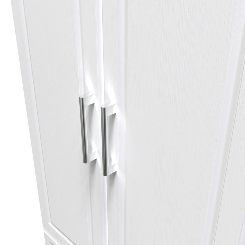 Aalysia Manufactured Wood Wardrobe, White Ash/Modern Oak