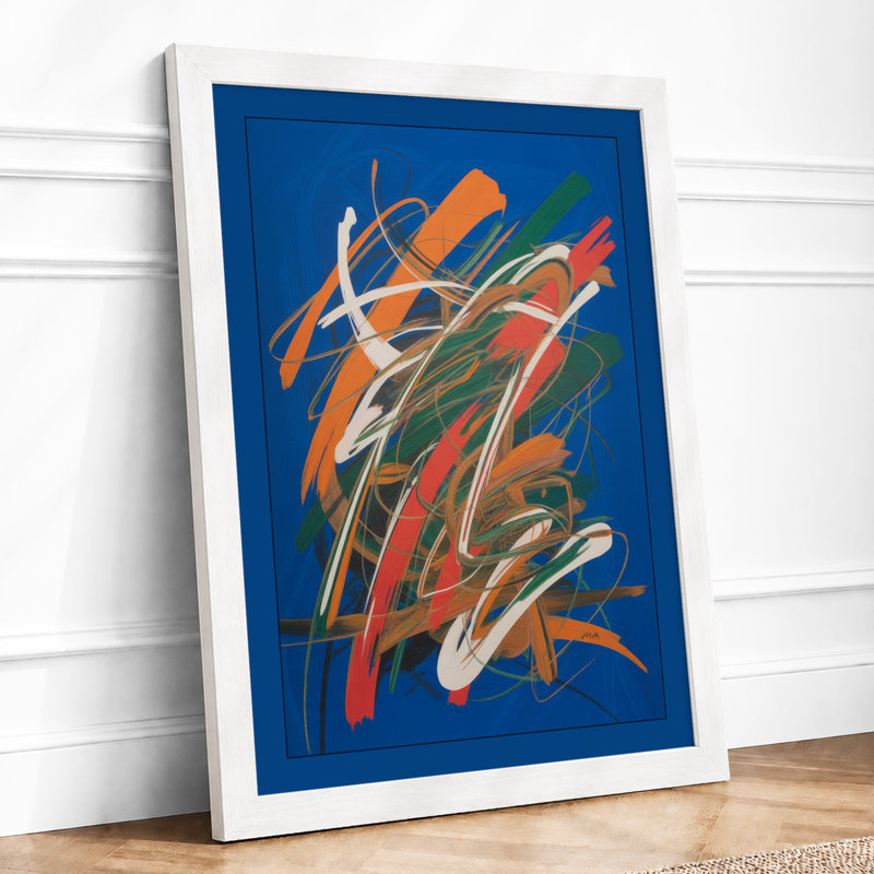 Angular Energy Abstract - Print, A1 - 84.1 x 59.4 cm, White