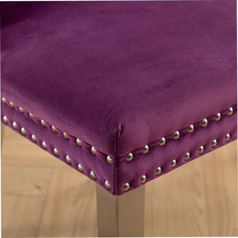 Revêtement en velours de bois massif touffeté Collection, Mauve, Wood