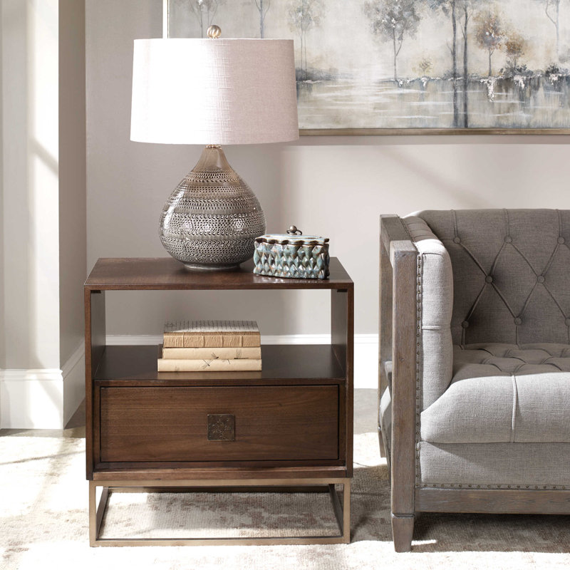 Table de bout avec rangement Yedinak