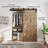 LAZ Sliding Double Bypass Double Door Barn Door Hardware Kit-49602862