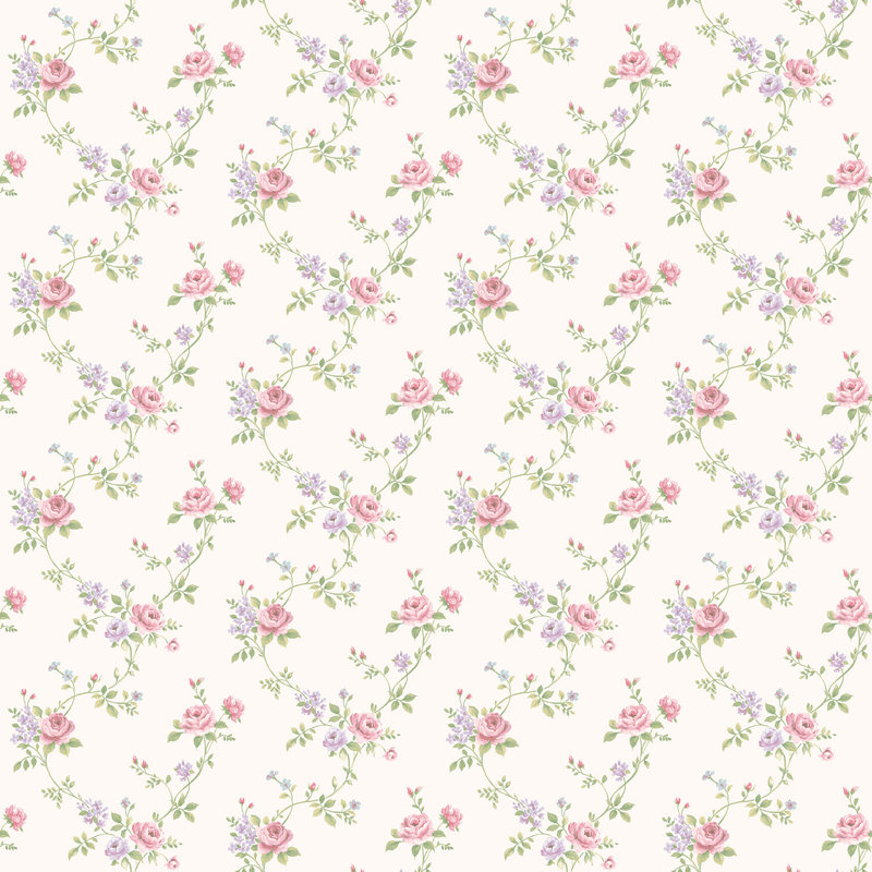 Santa Marina 10m x 53cm Matte Wallpaper Roll, Pink/White
