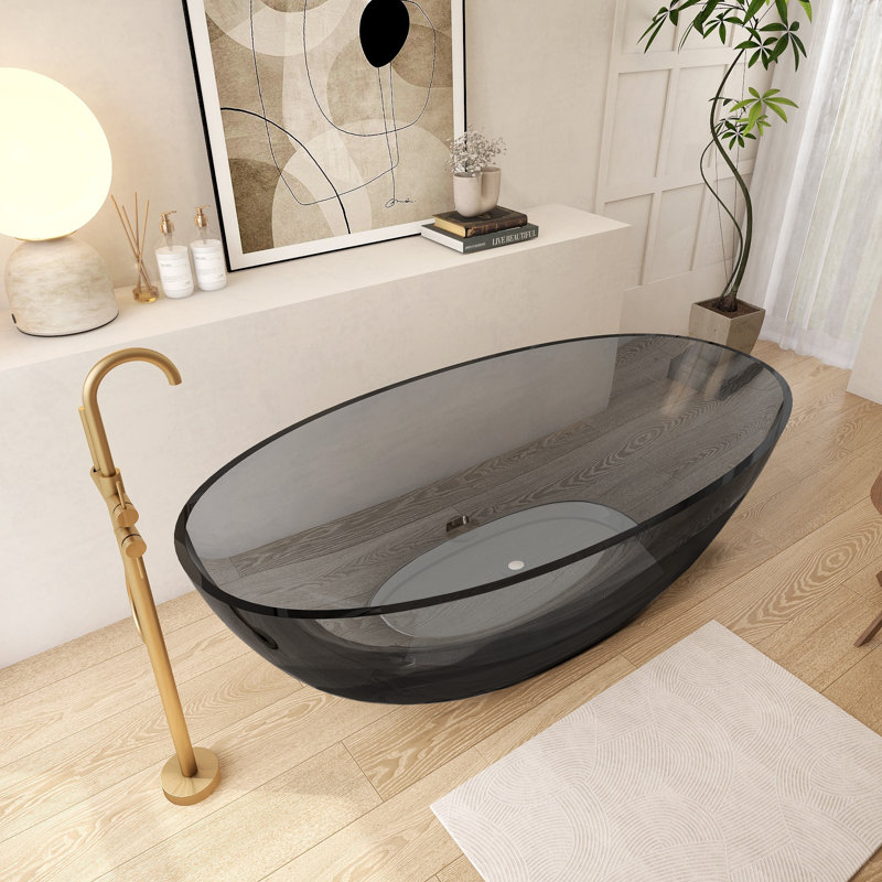 Baignoire de trempage autoportante 71 po, Gris