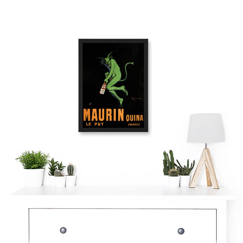 Advert Maurin Le Puy Quina Alcohol Cappiello Aperitif France by Value Does Not Apply - Single Picture Frame Print