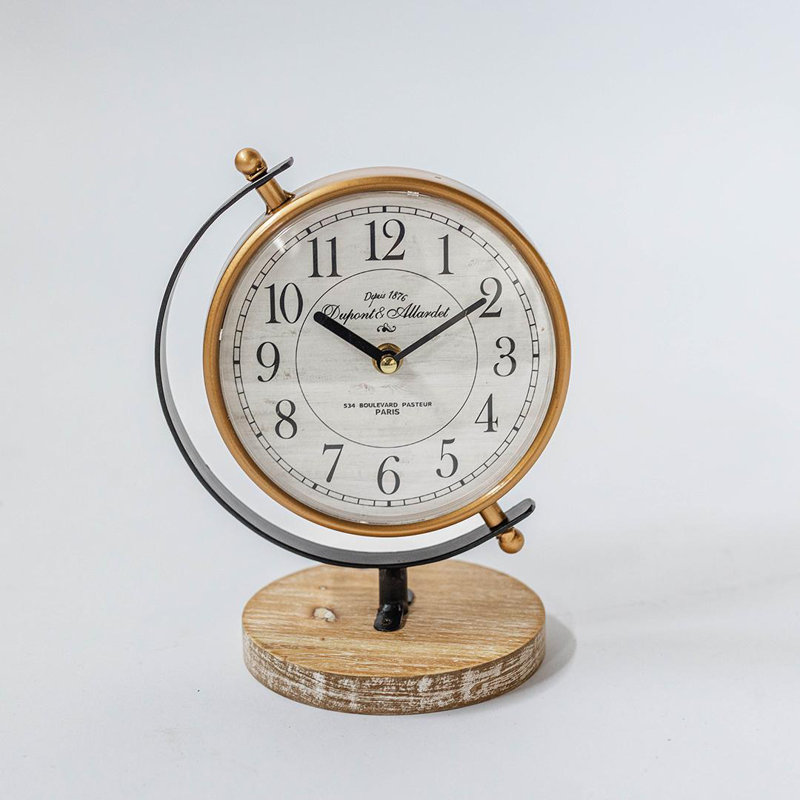 Horloge de table Spinning Globe