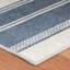 Bowman Machine Printed Polyester Striped Area Rug in Blue/White-1904427610