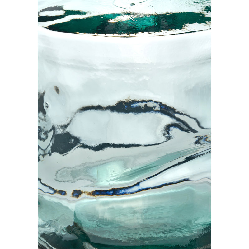 Handmade Glass Floor Vase, Clear