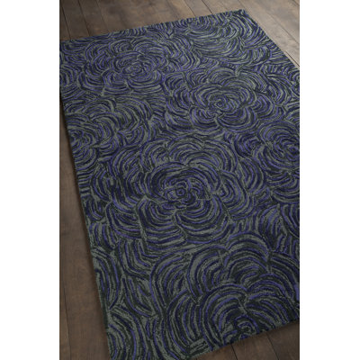Tapis mauve/gris touffeté à la main Leia