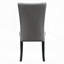 Ensemble de chaises d'appoint modernes 2 pièces, garniture cloutée en cuir synthétique et pieds noirs