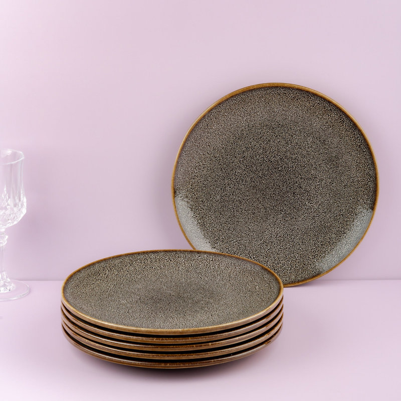 Assiette en porcelaine de qualité supérieure | Assiette ronde sans rebord Vital Coupe | Va au micro-ondes et au lave-vaisselle