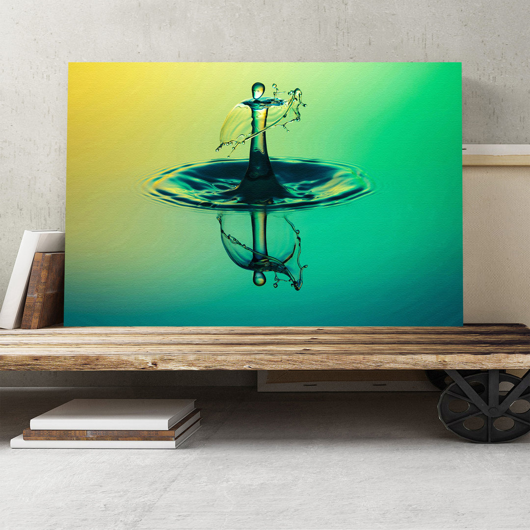 Water Droplet Rain Abstract - Wrapped Canvas
