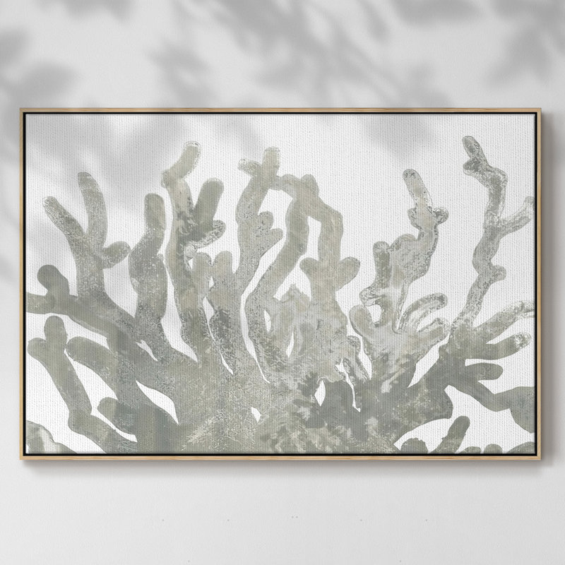 Stone Macro Coral III, reproduction d'art sur toile, H 17 po x l 25 po x P 2 po, Bois naturel
