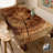 Machine-washable polyester tablecloth with woodgrain pattern design-540396808