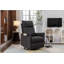 Chaise berçante pivotante inclinable en tissu de lin 038-523470790