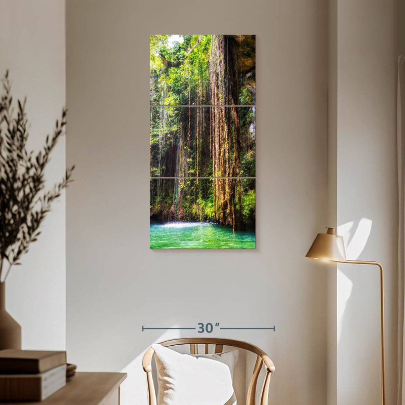 Hanging Roots Of Ik Kil Cenote, 62" H x 30" W