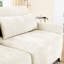 Chenille beige à trois places, deux repose-pieds amovibles, revêtement dense, siège à haute résilience, dossier simple, siège fiable et durable avec base en bois de qualité, confort ergonomique supérieur