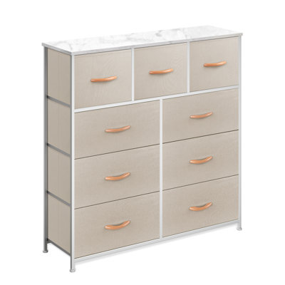 Commode de rangement 9 tiroirs Alerk