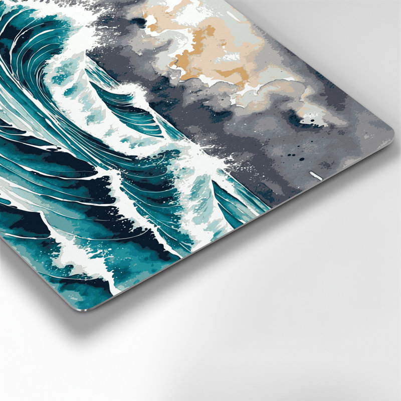 Art mural vert en métal Coastal Ocean Estate Collection, H 11 po x l 14 po