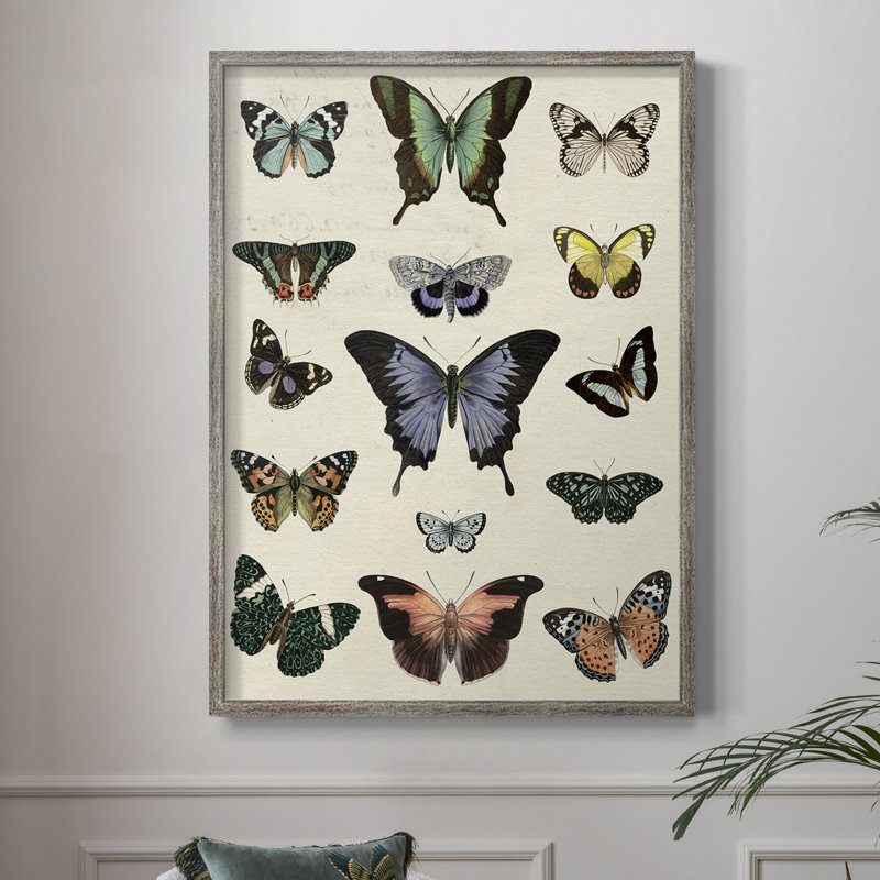 Flutterbys II Framed Print - Solid Wood
