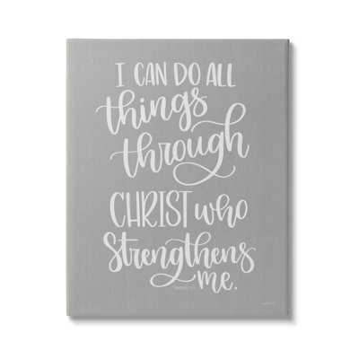 «Can Do All Things Through Christ»
