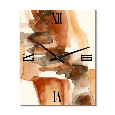 Jazzmine - Horloge murale moderne à encre liquide abstraite