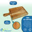 Planche à découper réversible 100% bois de teck certifiée FSC EcoDecors avec poignée et rainure de jus, 15,5 x 8,5-115074375