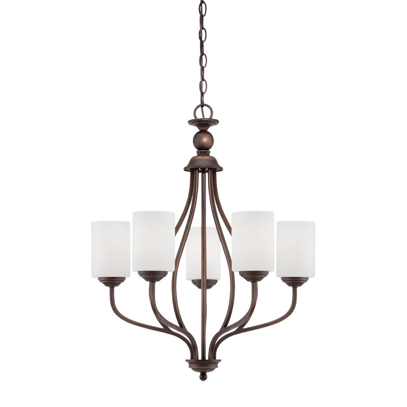 Lustre classique/traditionnel ombré 5 lumières Lansing, Bronze huilé