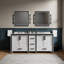 Meuble-lavabo double avec comptoir en quartz