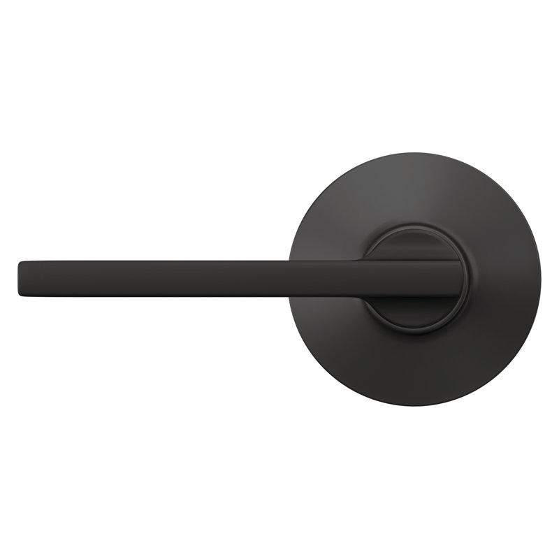 Latitude Lever Hall and Closet Lock, Matte Black