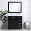 Meuble-lavabo simple 36 po avec plateau en marbre Hines-1244386778