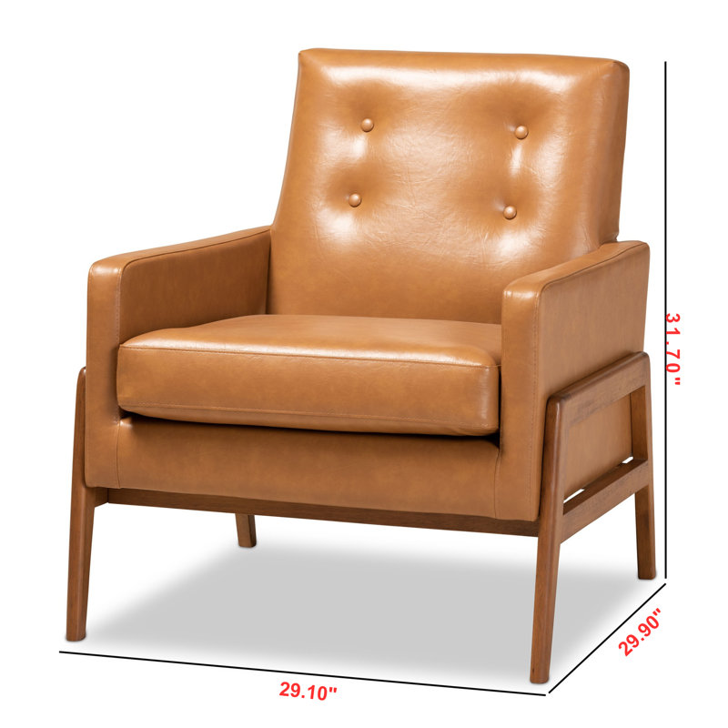 Kisner Faux Leather Accent Chair