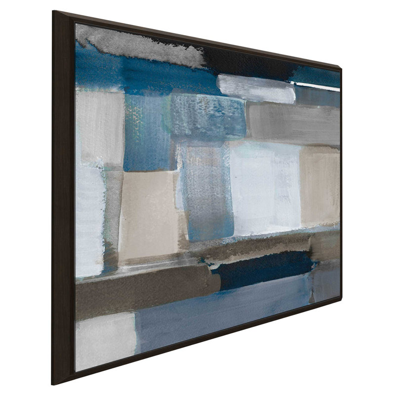«Blue Taupe Light I», reproduction d'art sur toile encadrée, H 27,5 po x l 27,5 po x P 2 po