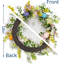 Couronne de Pâques 18 po, œufs artificiels multicolores et fleurs printanières, couronne de porte fausse fleur avec base en rotin véritable, comprend 2 bouquets assortis, porte d'entrée, maison, décoration-1880216871